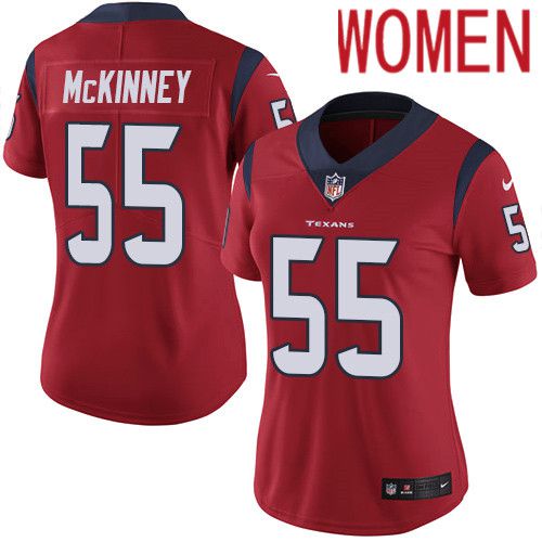 Women Houston Texans 55 Benardrick McKinney Red Nike Vapor Limited NFL Jersey